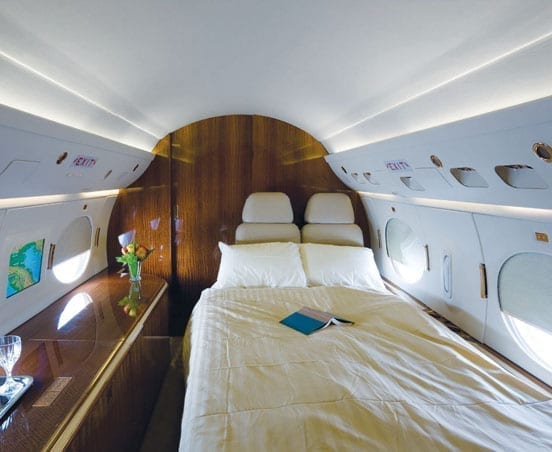 Bed on a jet for VIP patients