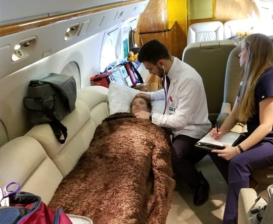 A Medical Director on an international flight